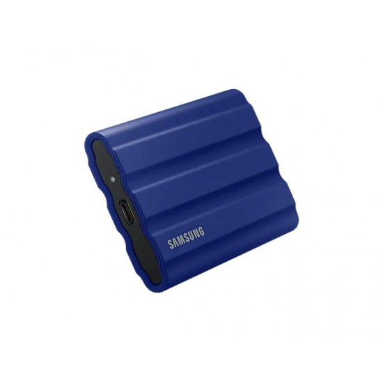 SAMSUNG T7 Shield Ext SSD 1000 GB USB-C blue 1050/1000 MB/s 3 yrs, included USB Type C-to-C and Type C-to-A cables, Rugged storage featuring IP65 rated dust and water resistance and up to 3-meter drop resistant