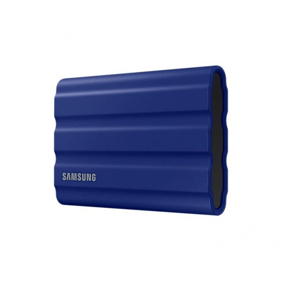 SAMSUNG T7 Shield Ext SSD 1000 GB USB-C blue 1050/1000 MB/s 3 yrs, included USB Type C-to-C and Type C-to-A cables, Rugged storage featuring IP65 rated dust and water resistance and up to 3-meter drop resistant