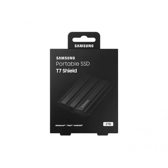 SAMSUNG Portable SSD T7 Shield 2TB USB 3.2 Gen 2 + IPS 65 black