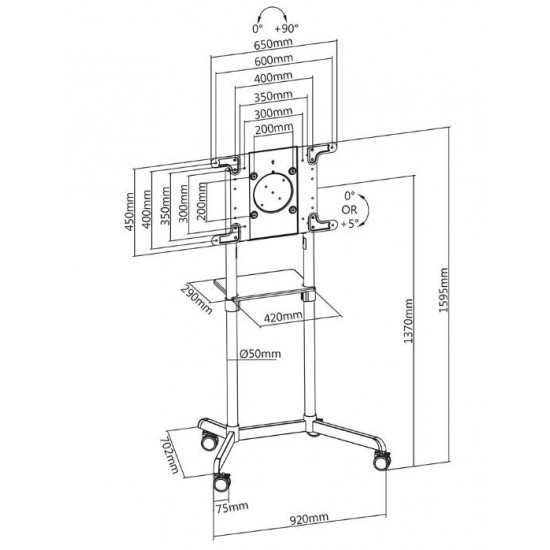 TV SET ACC FLOOR STAND/37-70