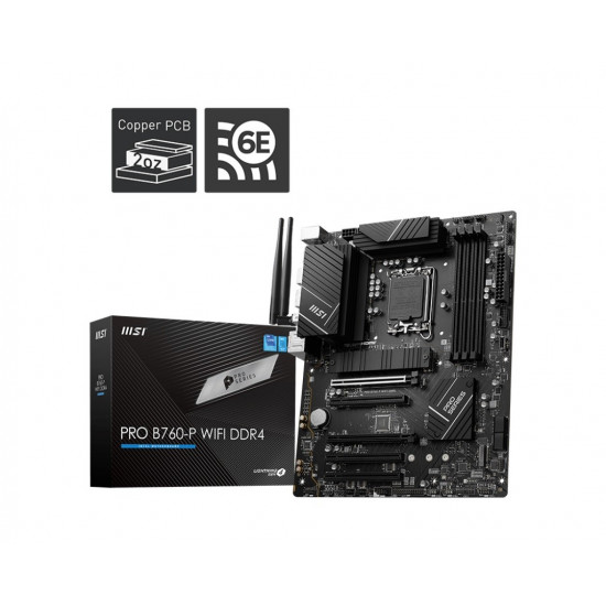 Motherboard PRO B760-P WIFI DDR4 s1700 4DDR4 DP/HDMI ATX