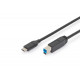 Connection Cable USB 3.1 Gen.2 SuperSpeed + 10Gbps USB Type C / B M / M Power Delivery, black, 1.8m