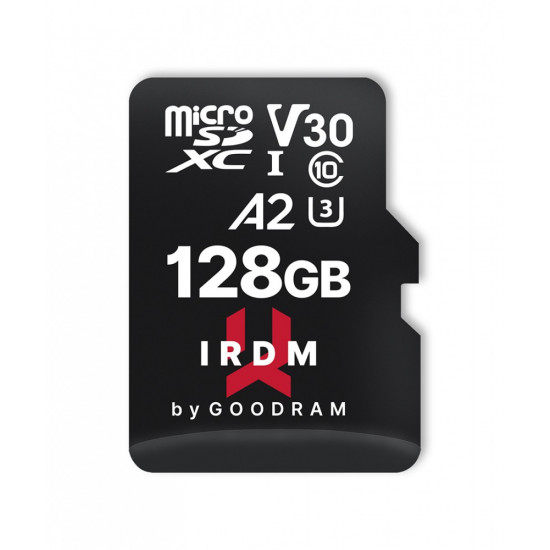 Memory card microSD IRDM 128GB UHS-I U3 A2 + adapter