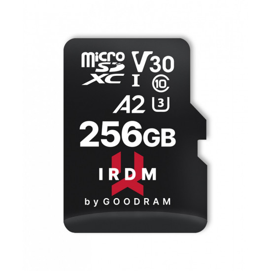 Memory card microSD IRDM 256GB UHS-I U3 A2 + adapter