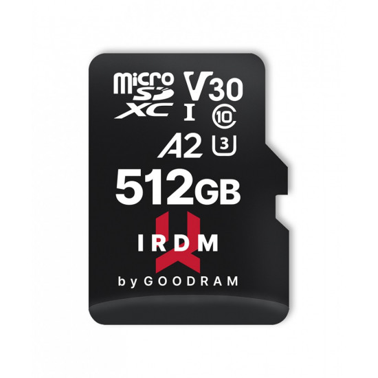 Memory card microSD IRDM 512GB UHS-I U3 A2 + adapter