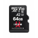 Memory card microSD IRDM 64GB UHS-I U3 A2 + adapter