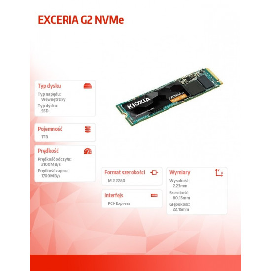 SSD Exceria 1TB NVMe 2100/1700MB/s