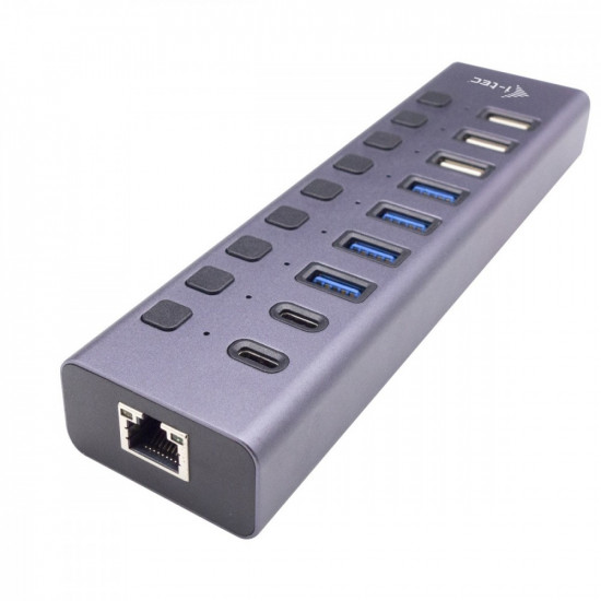 Hub USB 3.0/USB-C 9 ports LAN + Power Adapter 60W