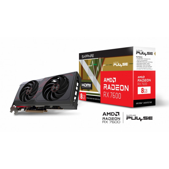 Graphic card Radeon RX 7600 Gaming OC 8G GDDR6 128bit 3DP/HDMI