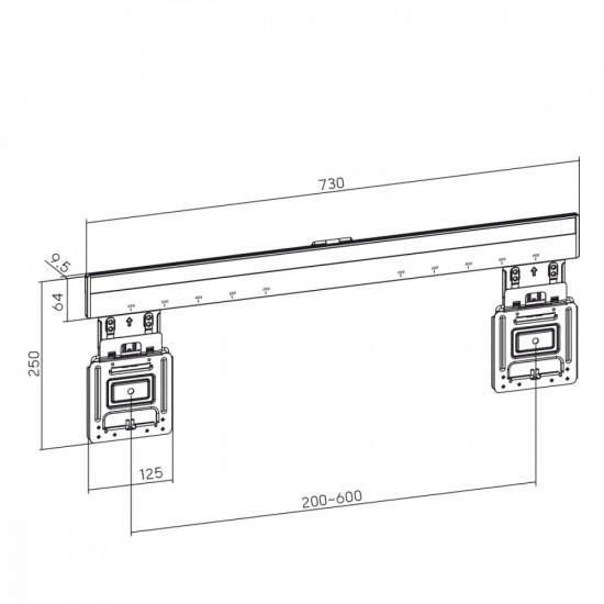 Ultra slim wall mount for TV Maclean MC-481