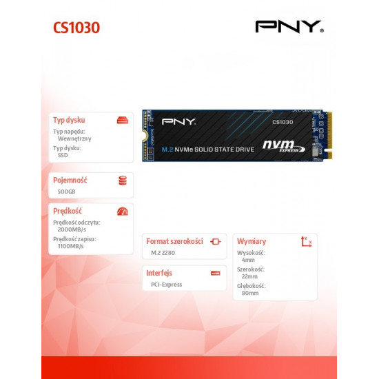 SSD drive CS1030 500GB M.2 2280