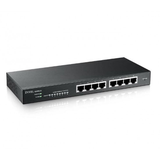 ZYXEL GS1915-8 8-PORT GBE SMART HYBRID MODE SWITCH STANDALONE OR NEBULAFLEX CLOUD DESKTOP FANLESS