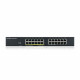 ZYXEL GS1915-24EP, 24-PORT GBE, 12 PORT POE, 130 WATT 802.3AT, RACKMOUNT, FANLESS, SMART HYBRID MODE SWITCH, STANDALONE OR NEBULAFLEX CLOUD