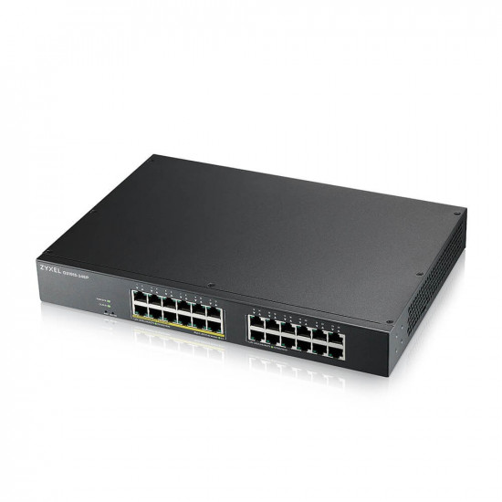 ZYXEL GS1915-24EP, 24-PORT GBE, 12 PORT POE, 130 WATT 802.3AT, RACKMOUNT, FANLESS, SMART HYBRID MODE SWITCH, STANDALONE OR NEBULAFLEX CLOUD