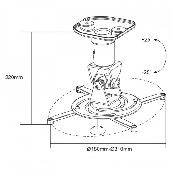 Projector mount, white