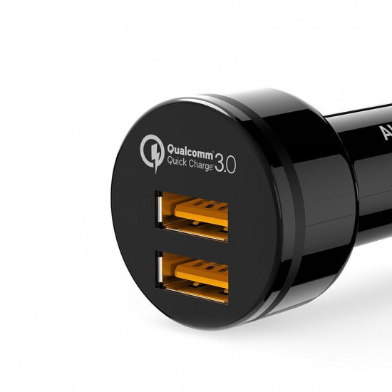 CC-T8 ultra-fast car charger 2xUSB 3.0 6A 36W + micro USB cable 1m