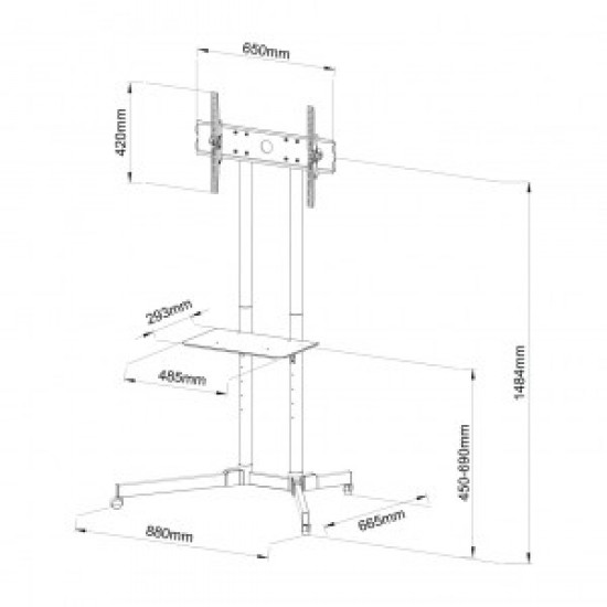 Trolley + handle for TBV 30-65 