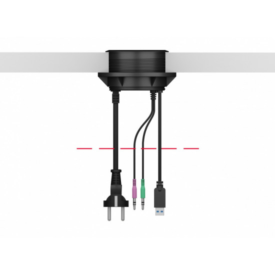 ICY BOX IB-HUB1430 Desk Hub 80mm