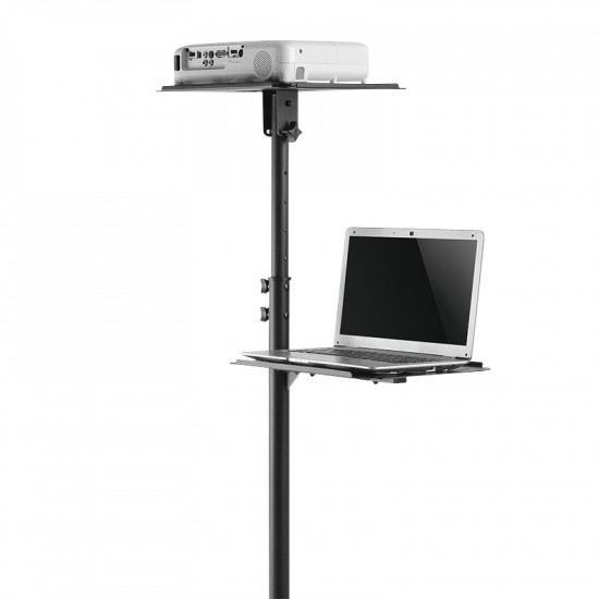 Adjustable projector laptop cart