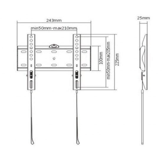 TV wall mount (fixed), 23 inches-42 inches (30 kg)