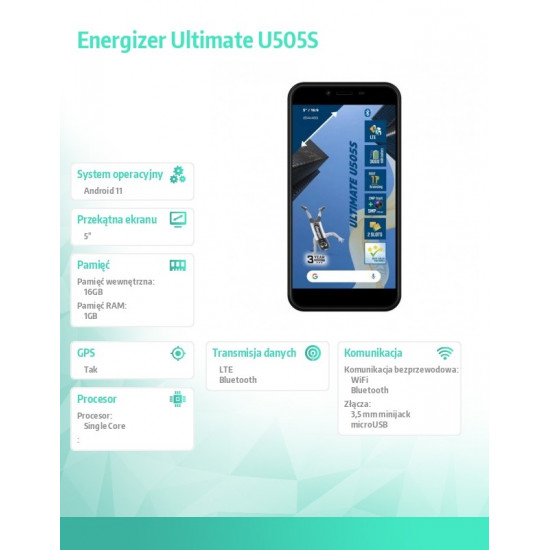 Smartfon Ultimate U505S 1GB RAN 16GB Dual Sim