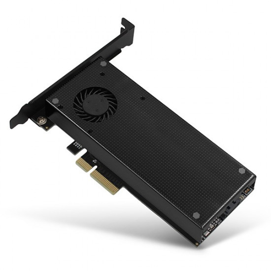 PCEM2-DC PCI-E 3.0 4x - DUAL M.2 SSD (NVMe + SATA), dual voltage, up to 110mm SSD, fan + heatsink