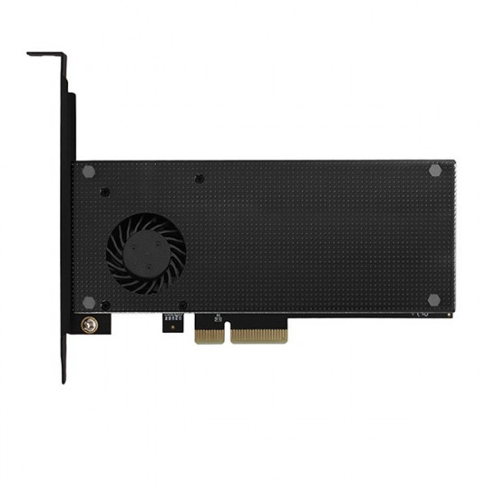 PCEM2-DC PCI-E 3.0 4x - DUAL M.2 SSD (NVMe + SATA), dual voltage, up to 110mm SSD, fan + heatsink