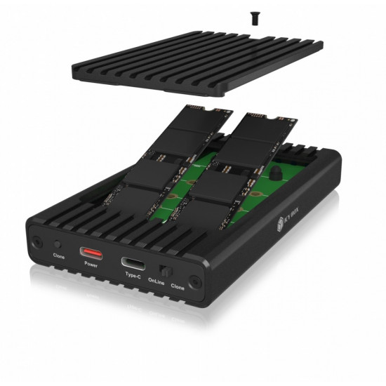 ICY BOX IB-2817MCL-C31 docking for 2x NVMe SSD