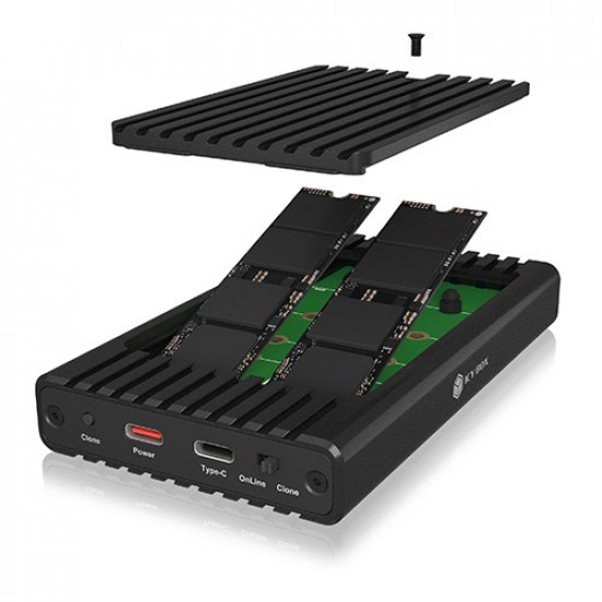 ICY BOX IB-2817MCL-C31 docking for 2x NVMe SSD