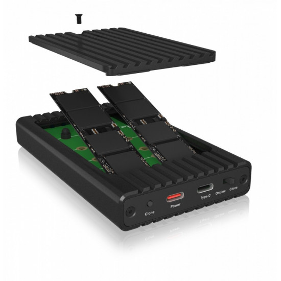 ICY BOX IB-2817MCL-C31 docking for 2x NVMe SSD