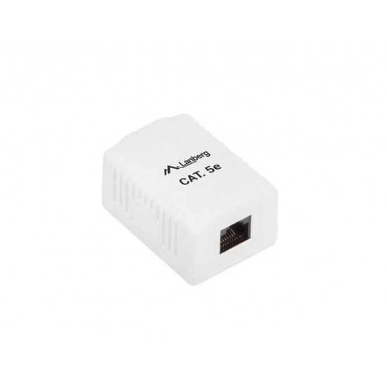 Surface mount box 1x RJ45 Cat.5E white