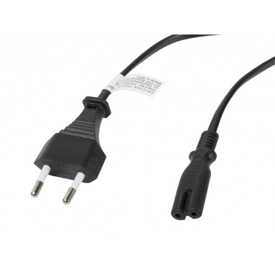 EURO power cable (radio) CEE 7/16 - IEC 320 C7 1.8M black