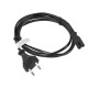 EURO power cable (radio) CEE 7/16 - IEC 320 C7 1.8M black