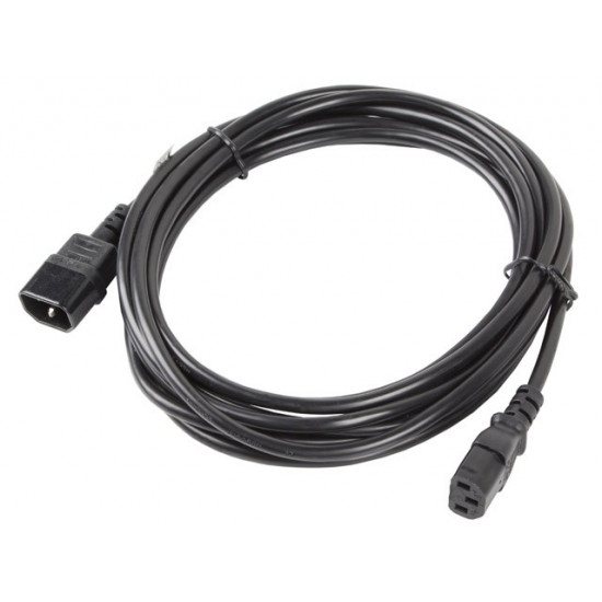 Extension power cable IEC 320 C13 - C14 VDE 5M black