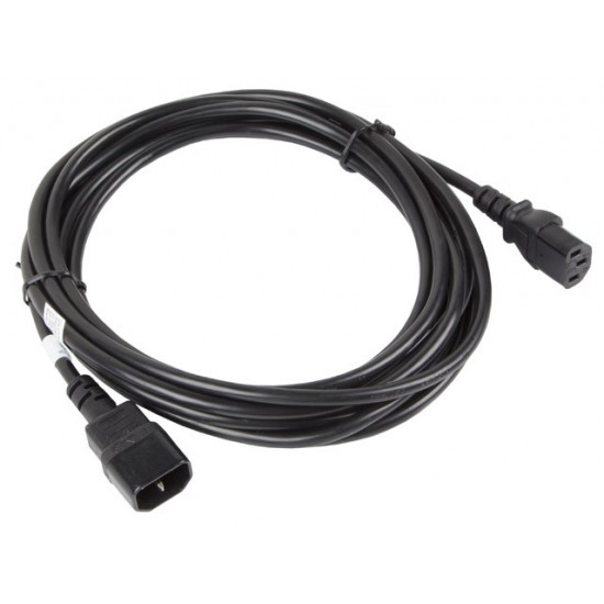 Extension power cable IEC 320 C13 - C14 VDE 5M black