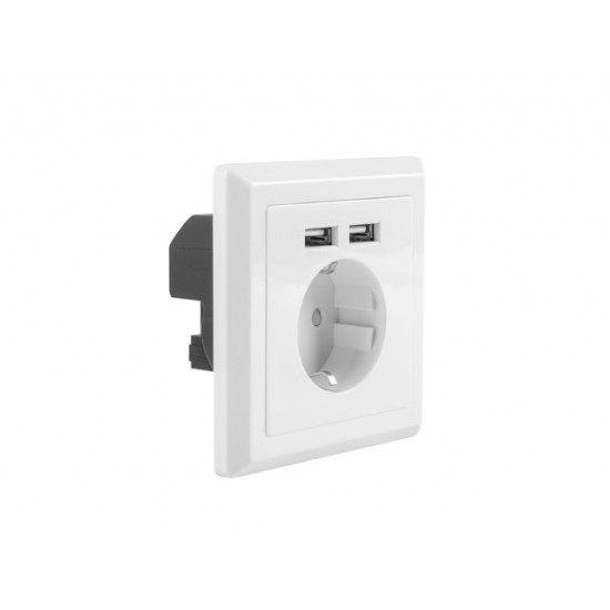 Wall socket 230V 2x USB 2.1A