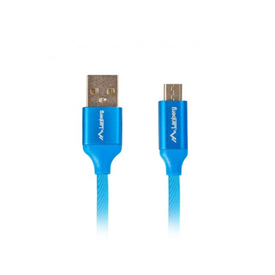 Cable Premium microUSB BM - AM 2.0 1m blue QC 3.0 