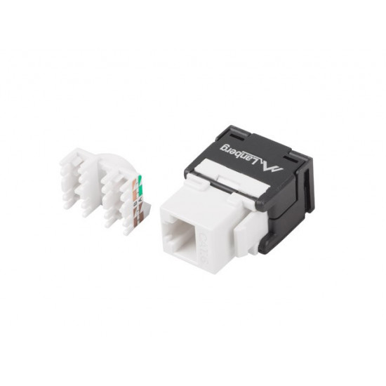 Keystone module RJ45 - LSA UTP cat.6a 180 degrees to the assembly box