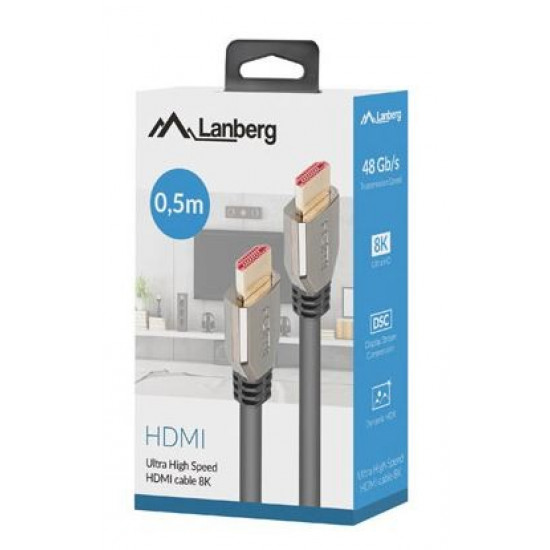 Cable HDMI M/M 0.5 m 8K 60HZ black