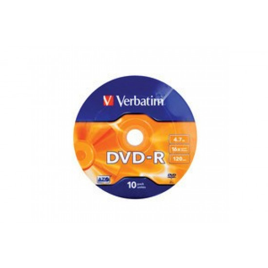 DVD-R 16x 4.7GB 10P SP Matt Silver Wrap 43729 