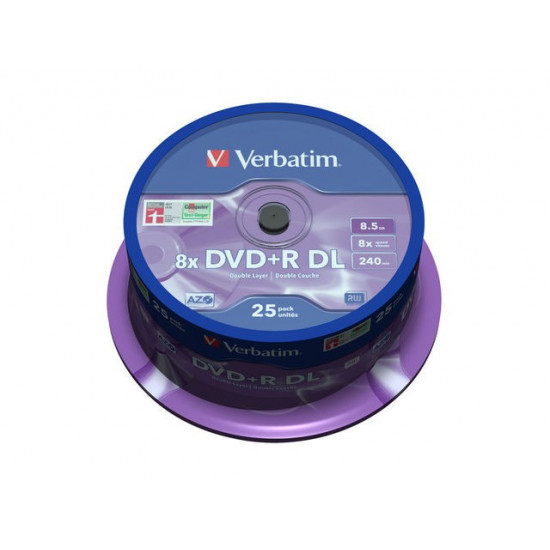 DVD+R 8x 8.5GB 25P CB Double Layer 43757 