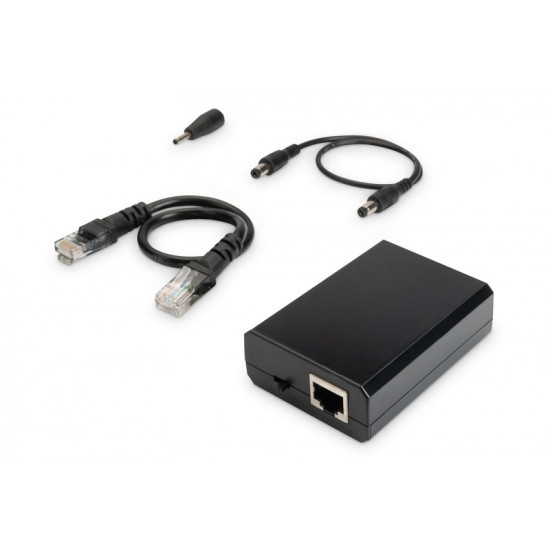 DIGITUS Gigabit Ethernet PoE+ Splitter, 802.3at, 24 W Digitus