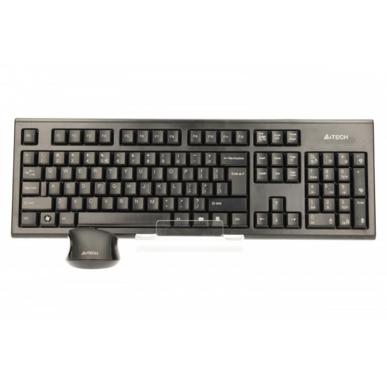 A4Tech 7100N desktop keyboard Mouse included RF Wireless QWERTY English Black