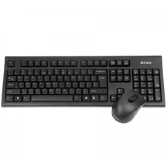 A4Tech 7100N desktop keyboard Mouse included RF Wireless QWERTY English Black