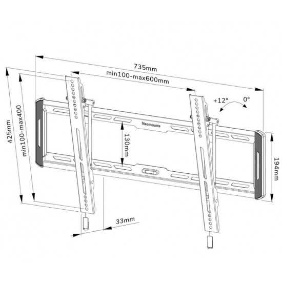 TV SET ACC WALL MOUNT/WL35-550BL16 NEOMOUNTS