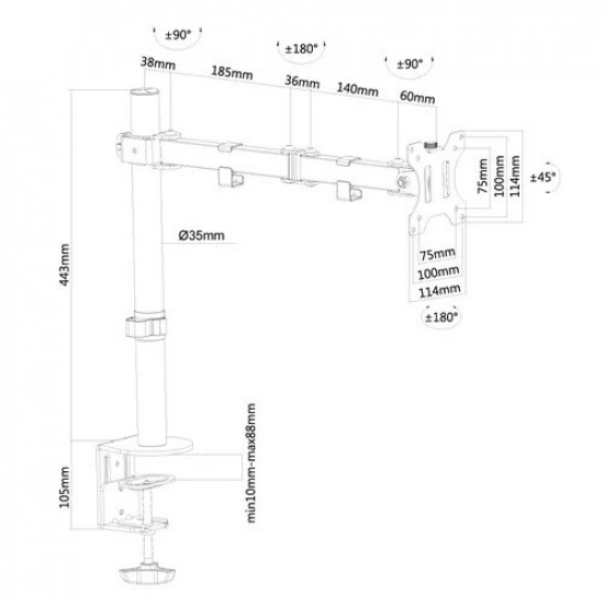 Desk holder FPMA-D550BLACK