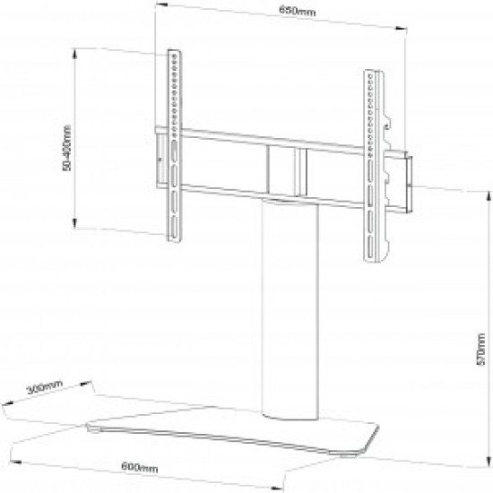 Minitable/stand + TV holer 32-65 inches 60KG SD-31 Vesa 600x400