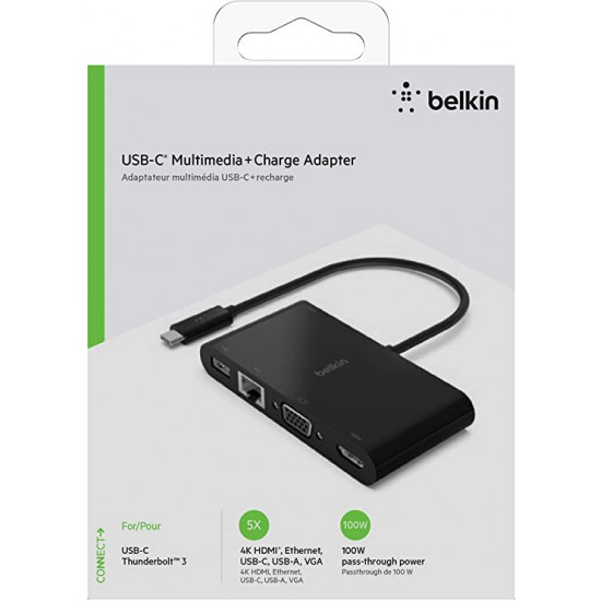 Belkin USB-C Multimedia +Charge Adapter