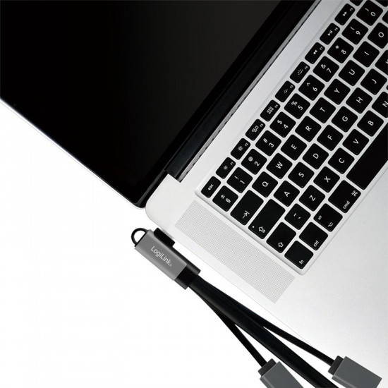 USB3.2 Hub USB-C/M 90, to 3xUSB-A/F, 0.15m