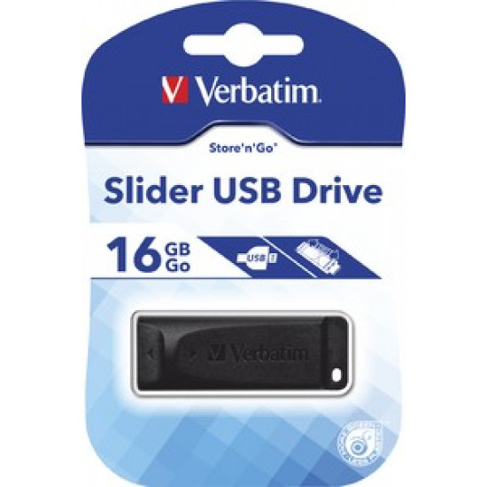 Pendrive Slider 16GB Black